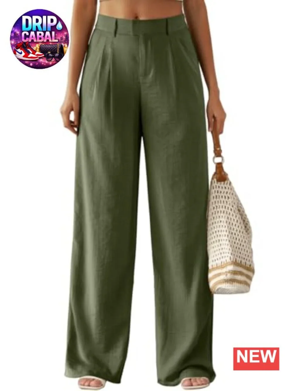 Women's High Waisted Wide Leg Palazzo Pants with Pockets - 70% Rayon 30%